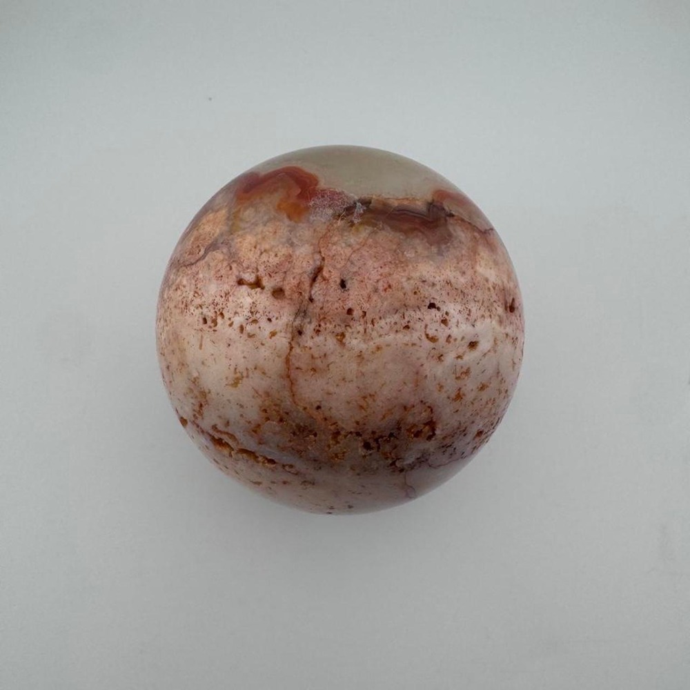 Red agate sphere - Picture 2 of 4